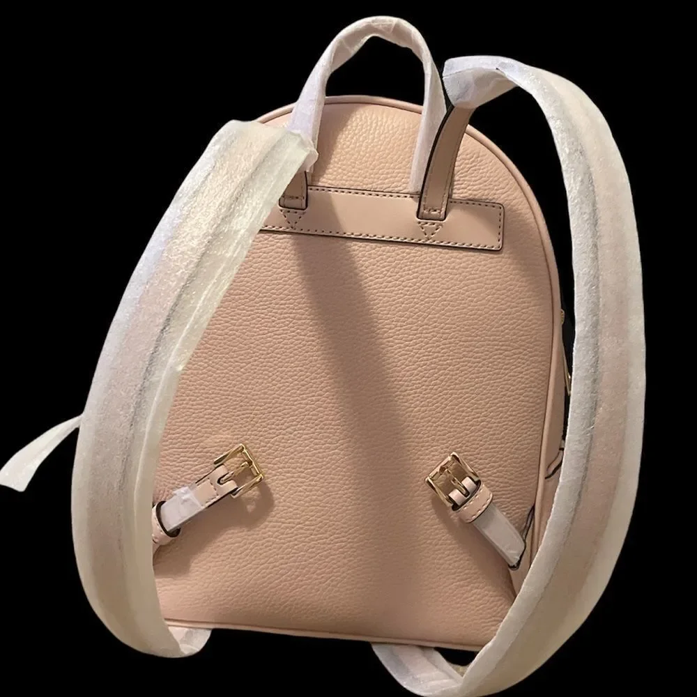 Michael Kors Adina Kenly Backpack Powder Blush Pink Pebbled Leather NWT